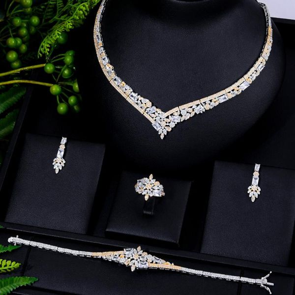 earrings & necklace 2021 trend 4pcs luxury dubai bridal jewelry sets for women wedding party spring multicolor zircon crystal set, Silver
earrings & necklace 2021 trend 4pcs luxury dubai bridal jewelry sets for women wedding party spring multicolor zircon crystal set, Silver
