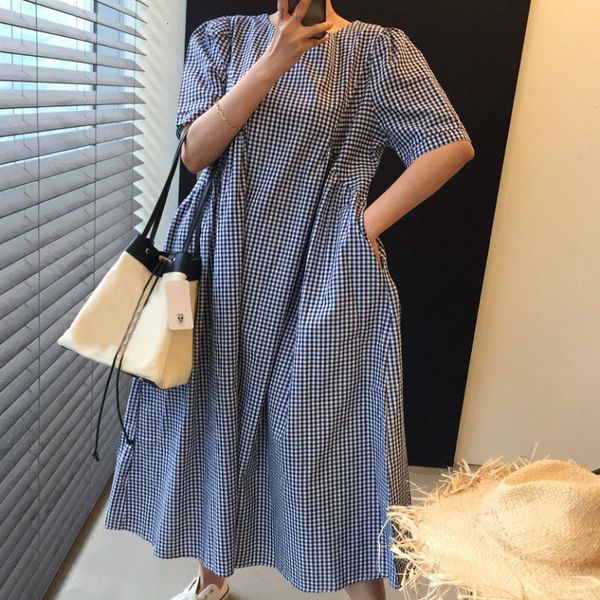 casual dresses retro round neck loose short-sleeved plaid dress female mid-length lazy summer swing 0188, Black;gray
casual dresses retro round neck loose short-sleeved plaid dress female mid-length lazy summer swing 0188, Black;gray