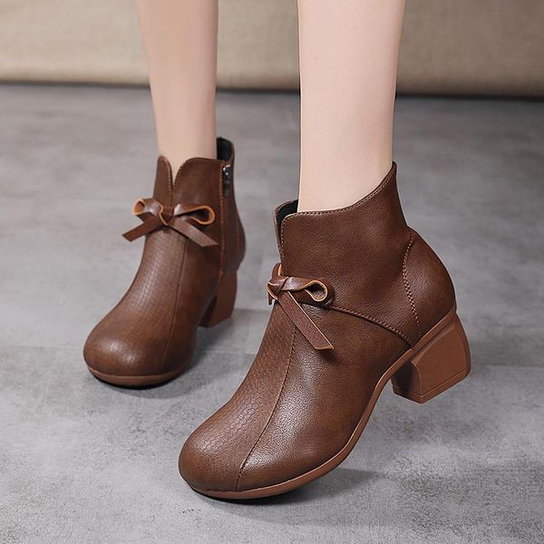 boots 2021 autumn winter warm plus velvet women short round toe comfortable mid-heel woman ankle vintage bow, Black
boots 2021 autumn winter warm plus velvet women short round toe comfortable mid-heel woman ankle vintage bow, Black