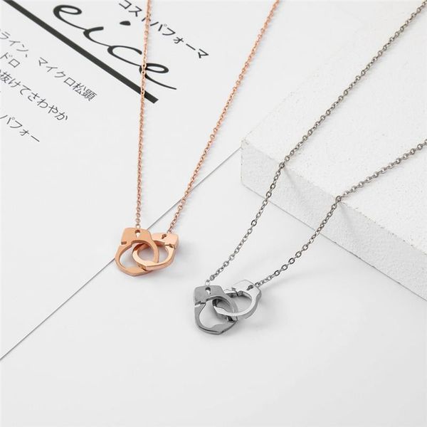 pendant necklaces stainless steel handcuff infinity interlocking circle collar statement necklace lovers for valentine day gift fashion, Silver
pendant necklaces stainless steel handcuff infinity interlocking circle collar statement necklace lovers for valentine day gift fashion, Silver