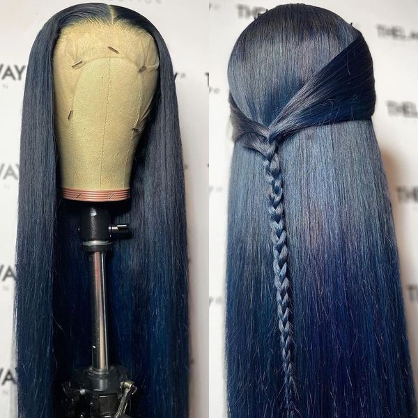 costume accessories glueless 26 inch deep blue silky straight synthetic lace front wig for black women with babyhair natural hairline cospla, Silver
costume accessories glueless 26 inch deep blue silky straight synthetic lace front wig for black women with babyhair natural hairline cospla, Silver