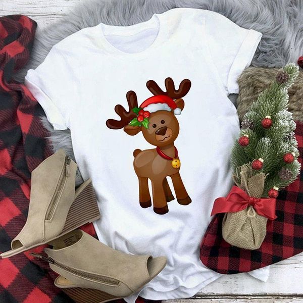new harajuku women's christmas deer printed tshirts round neck short sleeve t-shirts plus size loose casual, White
new harajuku women's christmas deer printed tshirts round neck short sleeve t-shirts plus size loose casual, White