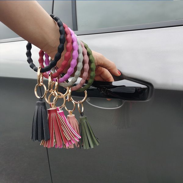 s2475 women girls silicone bracelet outdoor sports key ring bangle keyring tassel circle keychain wristlet keyrings jewelry, Slivery;golden
s2475 women girls silicone bracelet outdoor sports key ring bangle keyring tassel circle keychain wristlet keyrings jewelry, Slivery;golden