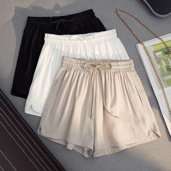 women's shorts women summer 2021 wild loose high waist wide legs a-shaped thin black and white simple casual pants, White;black
women's shorts women summer 2021 wild loose high waist wide legs a-shaped thin black and white simple casual pants, White;black