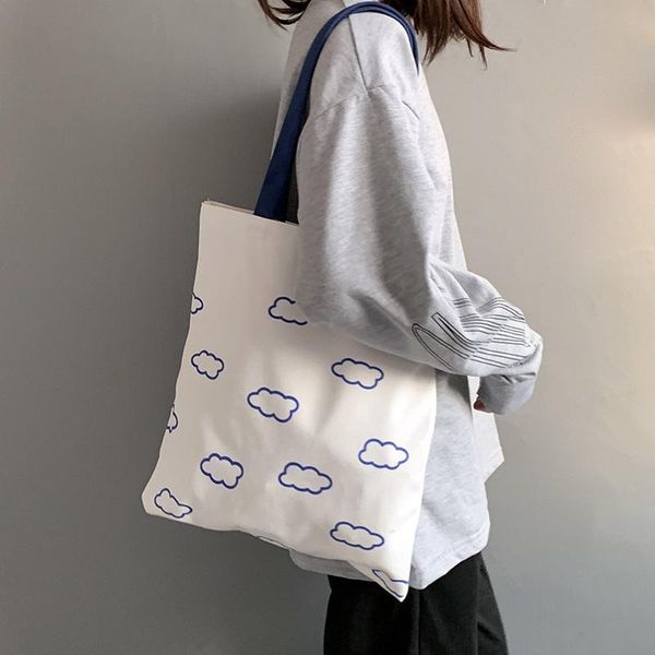 evening bags women canvas shopping clouds printing tote casual eco cotton cloth shoulder shopper bag for girls handbags fashion
evening bags women canvas shopping clouds printing tote casual eco cotton cloth shoulder shopper bag for girls handbags fashion