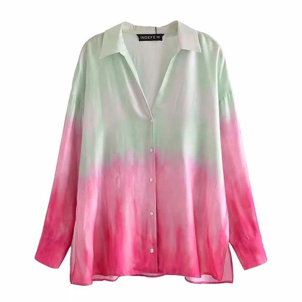 women's blouses & shirts women blouse tie dyed draped oversized long sleeve button loose casual office lady blusas mujer 2021, White
women's blouses & shirts women blouse tie dyed draped oversized long sleeve button loose casual office lady blusas mujer 2021, White