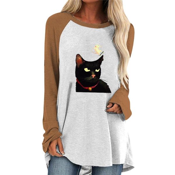 women's t-shirt vicabo harajuku women clothes cat printed t shirts casual long sleeve female loose woman tshirts, White
women's t-shirt vicabo harajuku women clothes cat printed t shirts casual long sleeve female loose woman tshirts, White