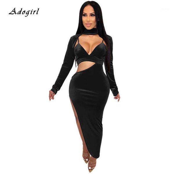 casual dresses high slit velvet dress women elegant long sleeve v neck bodycon maxi vintage evening party club vestido, Black;gray
casual dresses high slit velvet dress women elegant long sleeve v neck bodycon maxi vintage evening party club vestido, Black;gray
