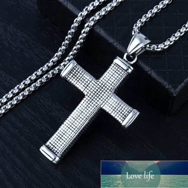 hnsp punk big solid cross pendant necklace for men factory price expert design quality latest style original status, Silver
hnsp punk big solid cross pendant necklace for men factory price expert design quality latest style original status, Silver