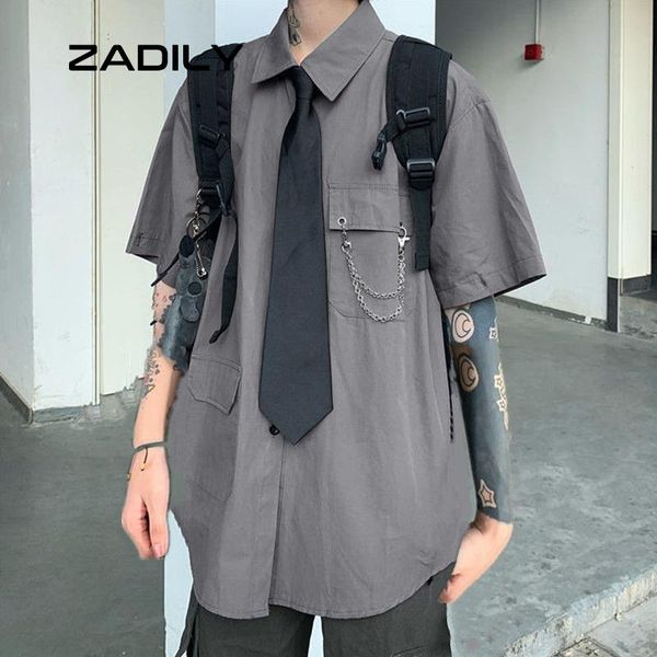 women's blouses & shirts zadily street style short sleeve tie shirt women hip hop oversize button up pocket solid ladies blouse 2021 su, White
women's blouses & shirts zadily street style short sleeve tie shirt women hip hop oversize button up pocket solid ladies blouse 2021 su, White