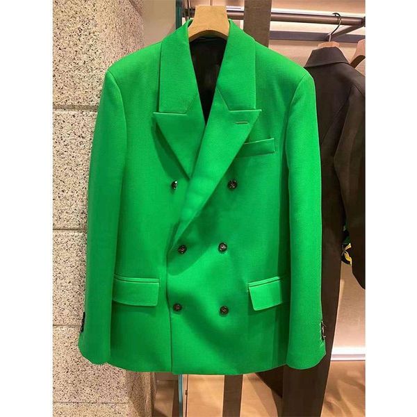 women's suits & blazers 21 autumn winter runway women wool blazer elegant office lady suit outwear loose long sleeve double bre, White;black
women's suits & blazers 21 autumn winter runway women wool blazer elegant office lady suit outwear loose long sleeve double bre, White;black