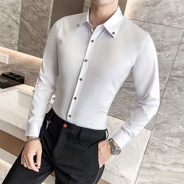 men's dress shirts 2021 fashion small stretch long sleeve shirt solid slim fit male social casual business white red black 5xl 6xl, White;black
men's dress shirts 2021 fashion small stretch long sleeve shirt solid slim fit male social casual business white red black 5xl 6xl, White;black