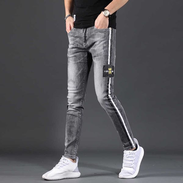 men's jeans side stripe printed men's brem pants will see grey fashion stretch straight casual streetwear denim jqjj, Blue
men's jeans side stripe printed men's brem pants will see grey fashion stretch straight casual streetwear denim jqjj, Blue