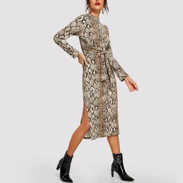 women 2021 vintage bodycon animal snake print midi lace up ny party club long sleeve slim new uoj9, Black;gray
women 2021 vintage bodycon animal snake print midi lace up ny party club long sleeve slim new uoj9, Black;gray