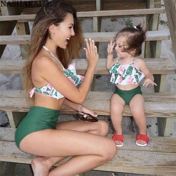 nashakaite swimsuit mom and daughter summer ruffled leaf print bikini set family matching swimwear mommy me look 210724, Blue
nashakaite swimsuit mom and daughter summer ruffled leaf print bikini set family matching swimwear mommy me look 210724, Blue