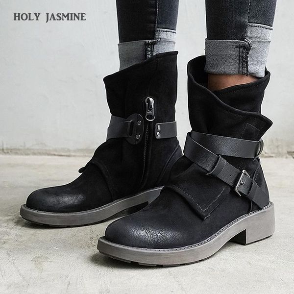 boots 2021 women ankle autumn winter round toe vintage genuine leather ladies shoes low heel western plus size, Black
boots 2021 women ankle autumn winter round toe vintage genuine leather ladies shoes low heel western plus size, Black