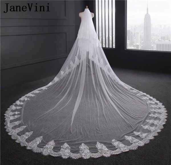 bridal veils janevini long wedding two layers lace appliques edge cathedral veil soft tulle with comb velo novia 3metros, Black
bridal veils janevini long wedding two layers lace appliques edge cathedral veil soft tulle with comb velo novia 3metros, Black