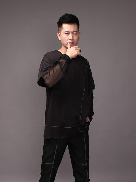 men's t-shirts long sleeve t-shirt summer dark round leader sub eye stitching design fashion trend false two, White;black
men's t-shirts long sleeve t-shirt summer dark round leader sub eye stitching design fashion trend false two, White;black