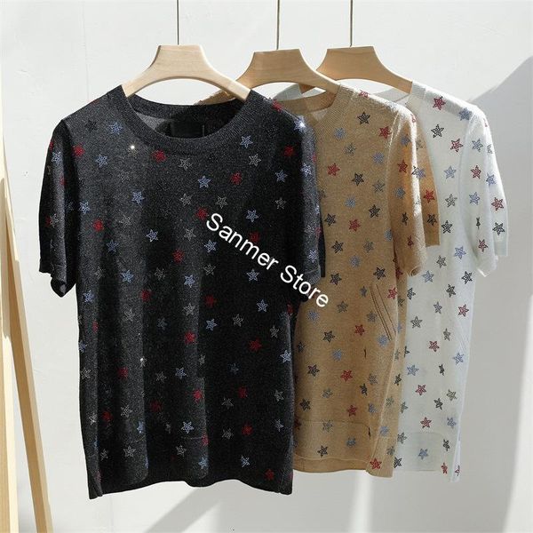 2021 new feminino colorido estrelas de malha camiseta manga curta hem split quente grnulo o-pescoo oco para fora t primavera e vero gr3v, White
2021 new feminino colorido estrelas de malha camiseta manga curta hem split quente grnulo o-pescoo oco para fora t primavera e vero gr3v, White