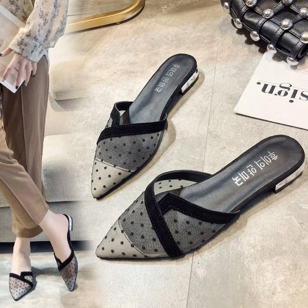 slippers cover toe shoes woman 2021 flat pantofle lace low pointed rubber fretwork slides fabric retro pu cotton point, Black
slippers cover toe shoes woman 2021 flat pantofle lace low pointed rubber fretwork slides fabric retro pu cotton point, Black