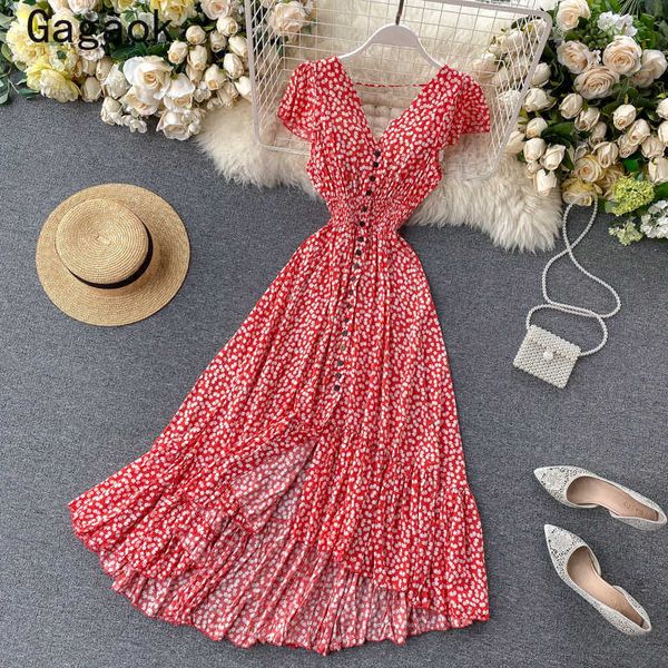women beach style a-line dress summer v-neck ruffles button floral print dresses chic backless vestidos 210531, Black;gray
women beach style a-line dress summer v-neck ruffles button floral print dresses chic backless vestidos 210531, Black;gray