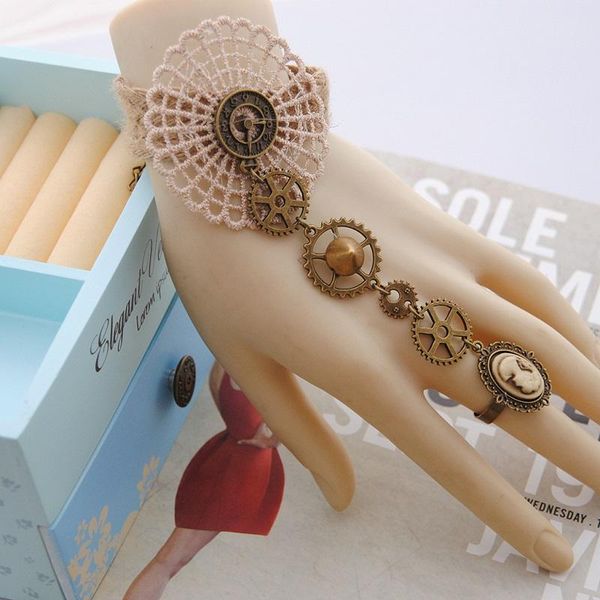 charm bracelets women retro jewelry lace bracelet gears cuff gothic steampunk lolita accessories, Golden;silver
charm bracelets women retro jewelry lace bracelet gears cuff gothic steampunk lolita accessories, Golden;silver