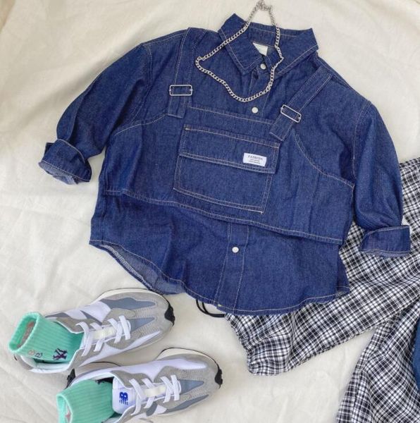clothing sets 2021 girls boys 2 pcs set denim shirt+ vest cotton autumn fashion kids suits 4-9 years my747, White
clothing sets 2021 girls boys 2 pcs set denim shirt+ vest cotton autumn fashion kids suits 4-9 years my747, White