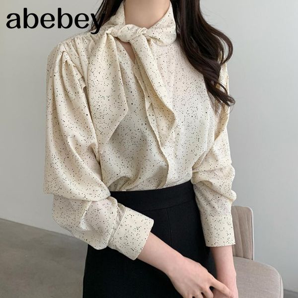 women's blouses & shirts korean lace up bow work style ol blouse women pullover lantern long sleeve dot blusas spring 2021 elegant shir, White
women's blouses & shirts korean lace up bow work style ol blouse women pullover lantern long sleeve dot blusas spring 2021 elegant shir, White