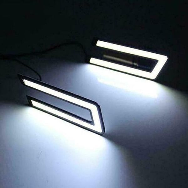 emergency lights 12v daytime running 6000k for universal car driving fog lamp front white
