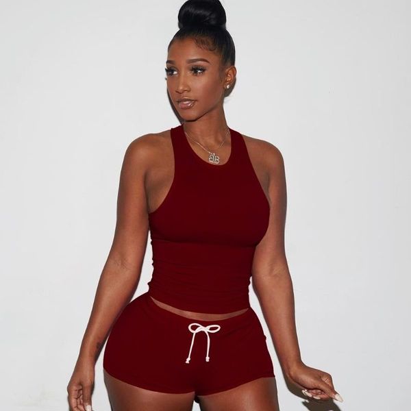 women's tracksuits 2 piece women short set sleeveless solid color o-neck crop elastic waist shorts casual female slim sportswear outfi, Gray
women's tracksuits 2 piece women short set sleeveless solid color o-neck crop elastic waist shorts casual female slim sportswear outfi, Gray
