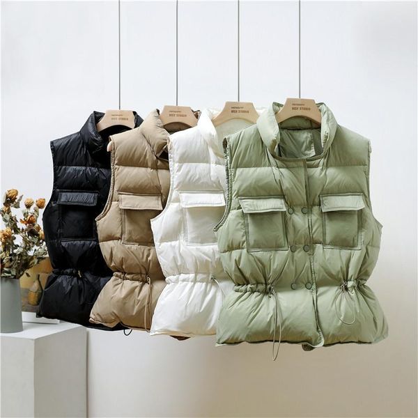 autumn and winter new net red down vest women short fashion slim standing collar warm waistcoat women's simple down vest jacket, Black;white
autumn and winter new net red down vest women short fashion slim standing collar warm waistcoat women's simple down vest jacket, Black;white