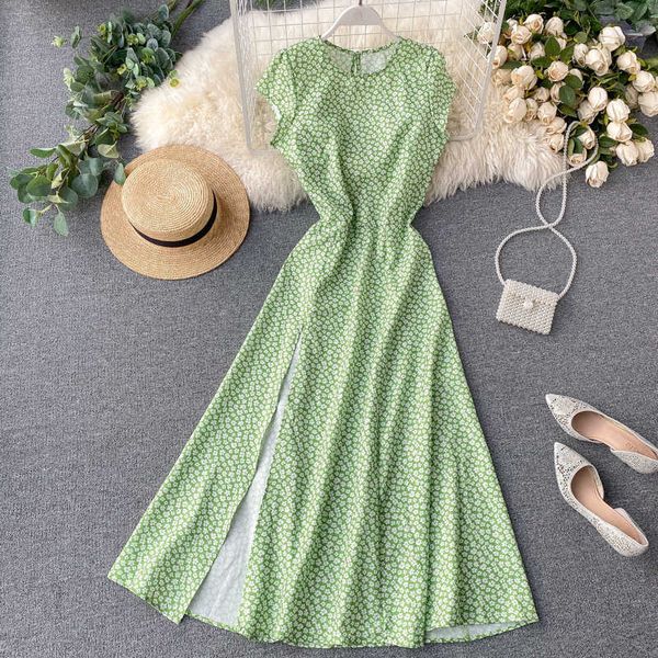 summer bodycon dres vintage floral printed backless casual ladies slim short sleeve o-neck green long robe 210602, Black;gray
summer bodycon dres vintage floral printed backless casual ladies slim short sleeve o-neck green long robe 210602, Black;gray