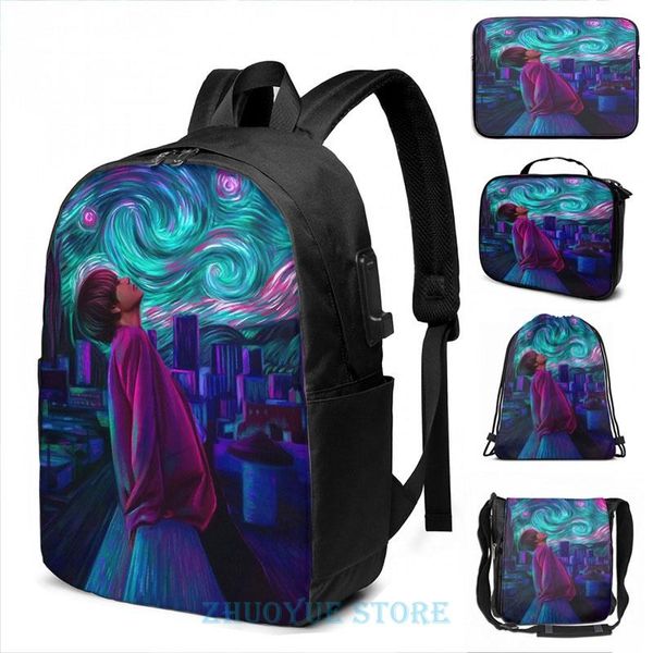 backpack funny graphic print kim taehyung starry night usb charge men school bags women bag travel laptop
backpack funny graphic print kim taehyung starry night usb charge men school bags women bag travel laptop