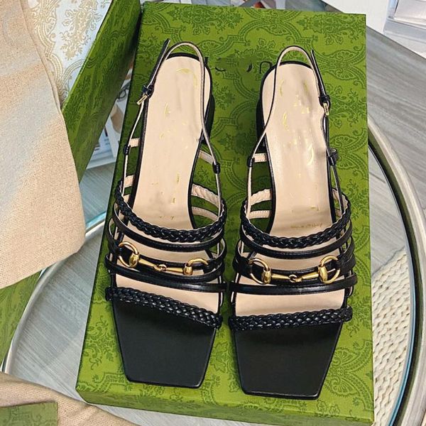 line single leather ggs''gg heel woven high shoes summer heeled fashion one sandals with thick women's open head toe horse bu, Black
line single leather ggs''gg heel woven high shoes summer heeled fashion one sandals with thick women's open head toe horse bu, Black