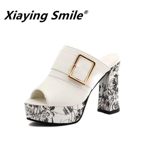 slippers xiaying smile sandals women's summer thick-soled ultra-heeled heeled heels shoes metal buckle lady, Black
slippers xiaying smile sandals women's summer thick-soled ultra-heeled heeled heels shoes metal buckle lady, Black