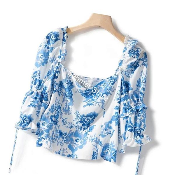 2021 new feminino lao-up camisa curta gola quadrada fungo floral impresso sem costas vintage manga vero senhora blusas dbdb, Black
2021 new feminino lao-up camisa curta gola quadrada fungo floral impresso sem costas vintage manga vero senhora blusas dbdb, Black
