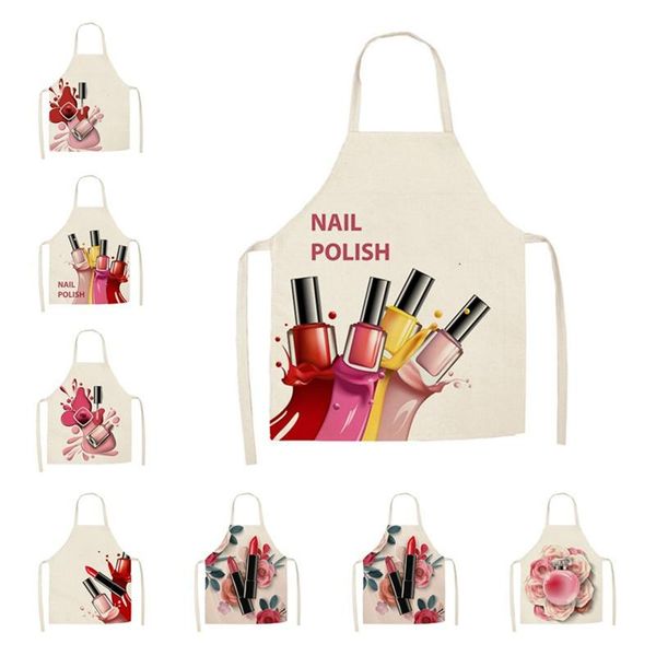 55x68cm linen flower nail polish theme print kitchen aprons dinner party cooking bib funny pinafore cleaning apron
55x68cm linen flower nail polish theme print kitchen aprons dinner party cooking bib funny pinafore cleaning apron