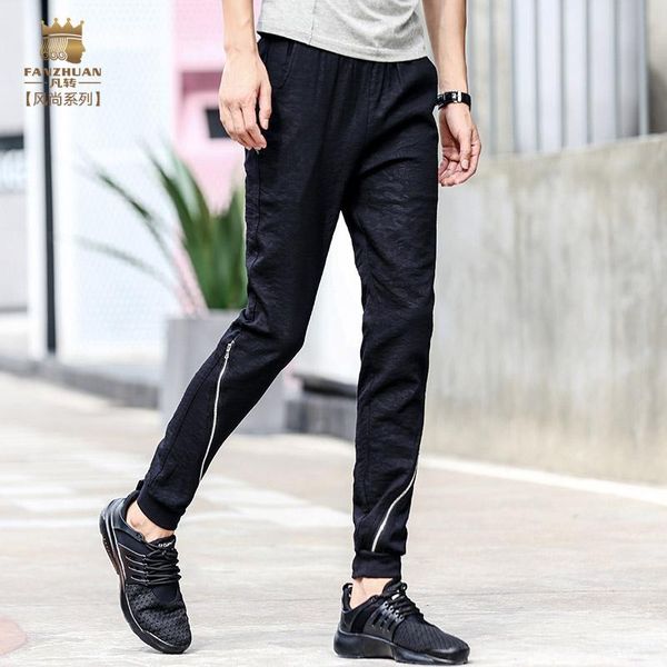 men's pants fanzhuan fashion casual male man bundle 2021 black zipper trousers slim 718186
men's pants fanzhuan fashion casual male man bundle 2021 black zipper trousers slim 718186