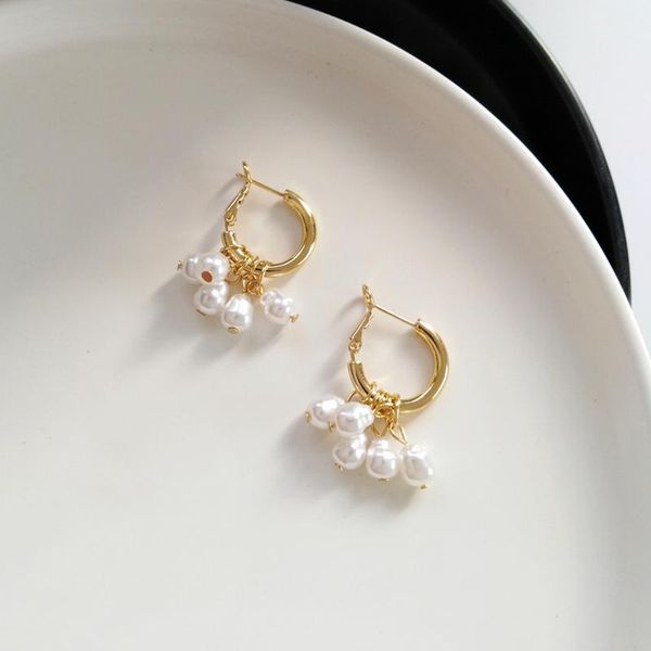 dangle & chandelier french soft pearl tassel earrings simple c-word temperament women's h612, Silver
dangle & chandelier french soft pearl tassel earrings simple c-word temperament women's h612, Silver