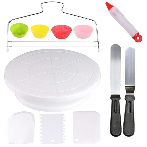 baking & pastry tools 12 piece cake turntable set decorating silicone muffin cup pen kit
baking & pastry tools 12 piece cake turntable set decorating silicone muffin cup pen kit
