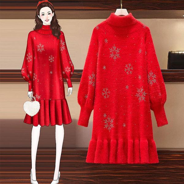 casual dresses 2021 autumn & winter christmas snowflake simple red high neck stretch waist slimming women sweater dress, Black;gray
casual dresses 2021 autumn & winter christmas snowflake simple red high neck stretch waist slimming women sweater dress, Black;gray