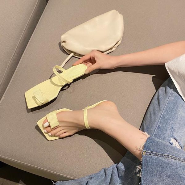 slippers pointed flat women 2021 summer low-heel beach shoes, Black