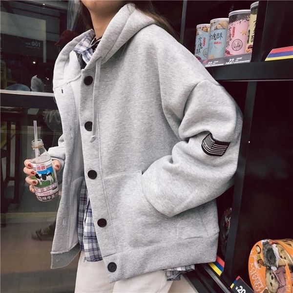 autumn winter warm loose hooded coat women new casual zipper outwear female fashion sport jacket high street sweatshirts 201013, Black;brown
autumn winter warm loose hooded coat women new casual zipper outwear female fashion sport jacket high street sweatshirts 201013, Black;brown