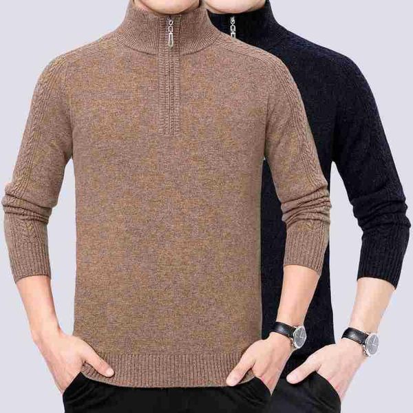 autumn and winter long sleeve fine wool middle age casual brown winter solid color thickened high collar sweater, White;black
autumn and winter long sleeve fine wool middle age casual brown winter solid color thickened high collar sweater, White;black