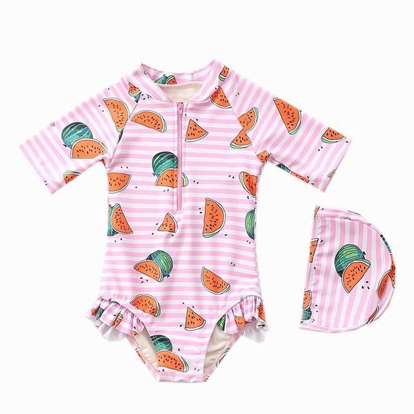 cute watermelon 0-6t baby toddler girls zipper half sleeve rash guard swimsuit one piece beach swimwear bathing suits with hat
cute watermelon 0-6t baby toddler girls zipper half sleeve rash guard swimsuit one piece beach swimwear bathing suits with hat