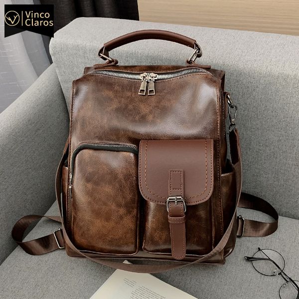 fashion leather backpack women travel luxury qualited backpacks bags for women large capacity waterproof bookbag vintage mochila 210303
fashion leather backpack women travel luxury qualited backpacks bags for women large capacity waterproof bookbag vintage mochila 210303