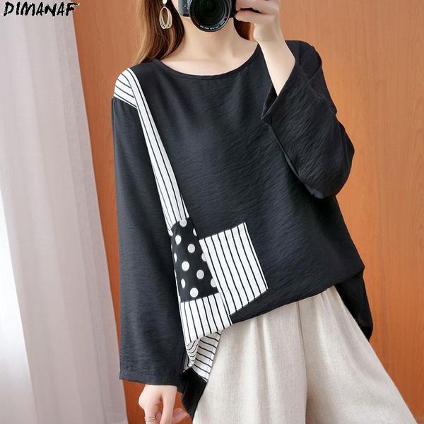 dimanaf 2021 plus size t-shirt autumn patchwork soft cotton polka dot striped print women female batwing loose 2021&tees, White
dimanaf 2021 plus size t-shirt autumn patchwork soft cotton polka dot striped print women female batwing loose 2021&tees, White