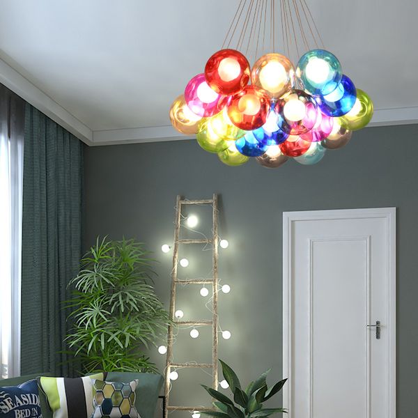 bubbles nordic led lustre post modern decoration home colored ball light glass room loft villa sl06
bubbles nordic led lustre post modern decoration home colored ball light glass room loft villa sl06