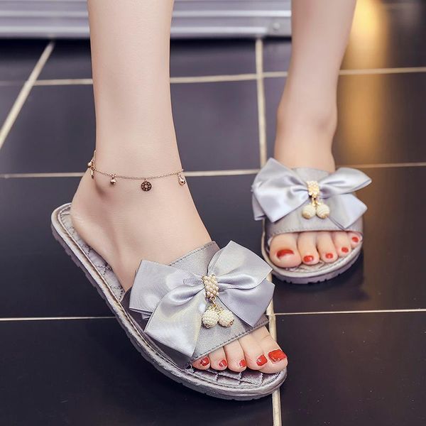 slippers women's silk indoor non-slip satin bathroom female bow peep toe comfort flat home shoes 2021, Black
slippers women's silk indoor non-slip satin bathroom female bow peep toe comfort flat home shoes 2021, Black