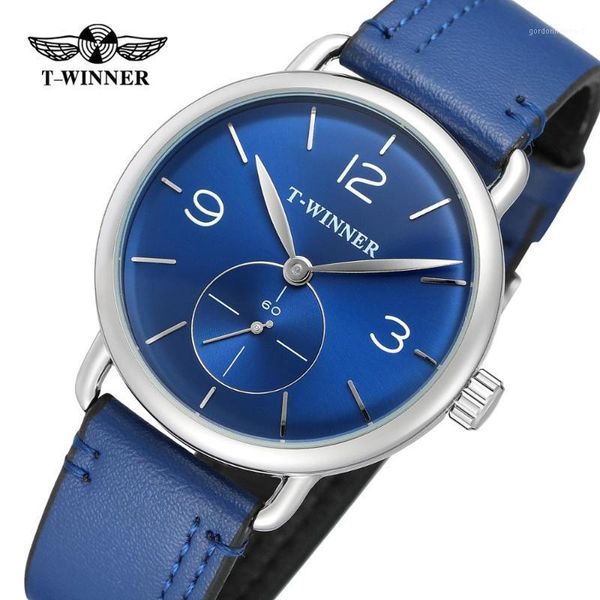 wristwatches winner fashion blue dial second hand independent design genuine leather belt mechanical watches men's top, Slivery;brown
wristwatches winner fashion blue dial second hand independent design genuine leather belt mechanical watches men's top, Slivery;brown